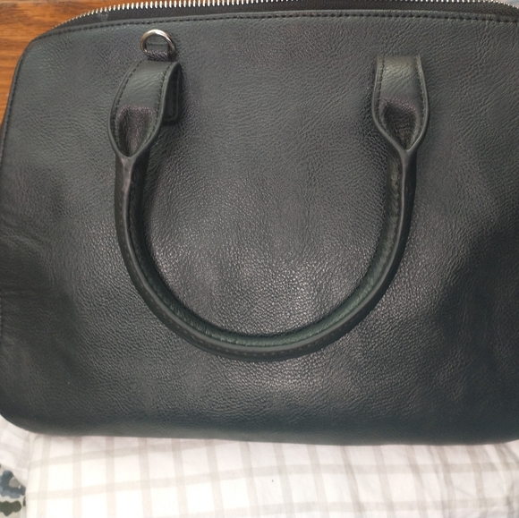 Leather light pink black Satchel - Picture 3 of 3